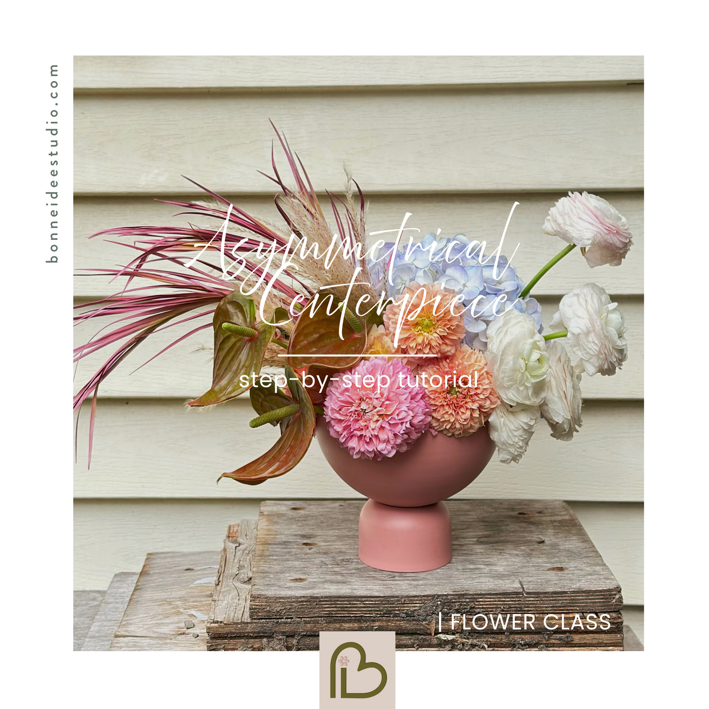Lesson on Centerpiece. How-To-Make floral arrangement video tutorial + e-book