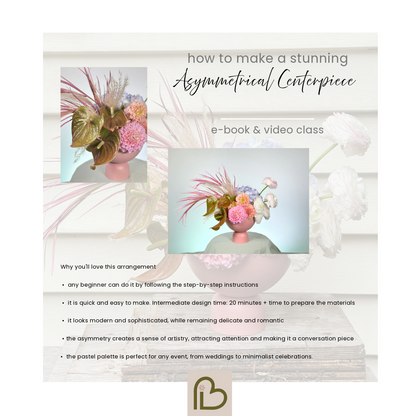 Lesson on Centerpiece. How-To-Make floral arrangement video tutorial + e-book